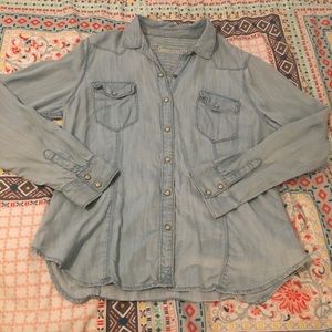 Gap Denim Western Button Down Shirt